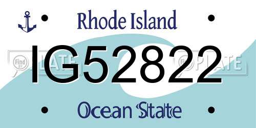 IG52822 Rhode Island License Plate