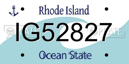 IG52827 Rhode Island License Plate