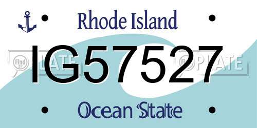 IG57527 Rhode Island License Plate