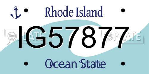IG57877 Rhode Island License Plate