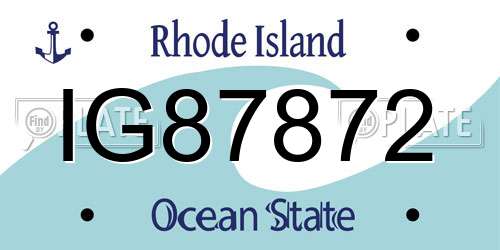 IG87872 Rhode Island License Plate