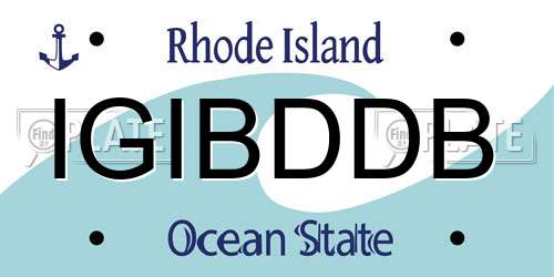 IGIBDDB Rhode Island License Plate