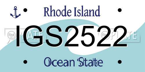 IGS2522 Rhode Island License Plate
