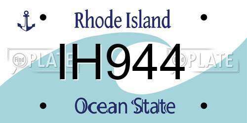 IH944 Rhode Island License Plate