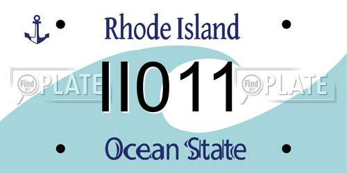 II011 Rhode Island License Plate