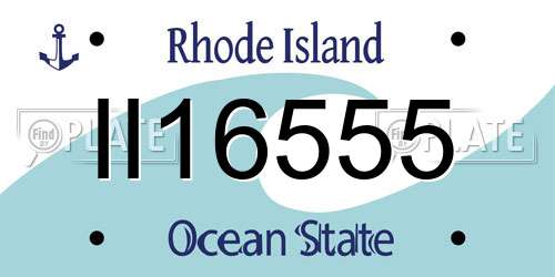 II16555 Rhode Island License Plate