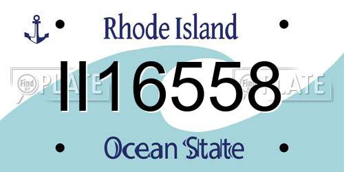 II16558 Rhode Island License Plate