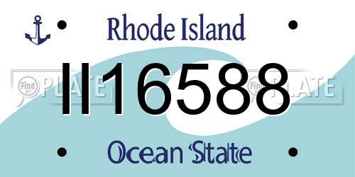 II16588 Rhode Island License Plate