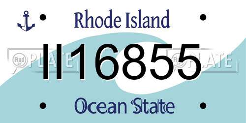 II16855 Rhode Island License Plate