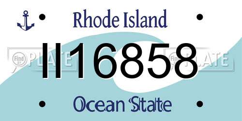 II16858 Rhode Island License Plate