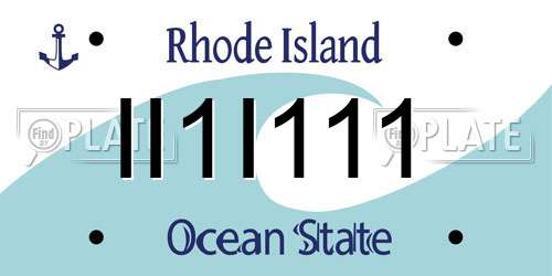 II1I111 Rhode Island License Plate