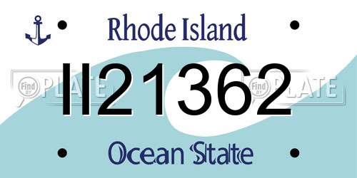 II21362 Rhode Island License Plate