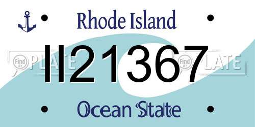 II21367 Rhode Island License Plate