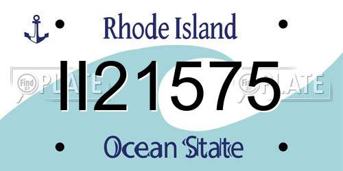 II21575 Rhode Island License Plate