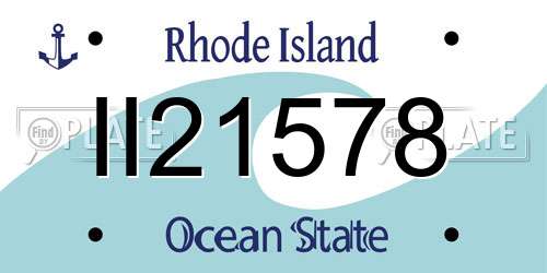 II21578 Rhode Island License Plate