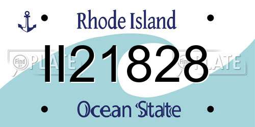 II21828 Rhode Island License Plate