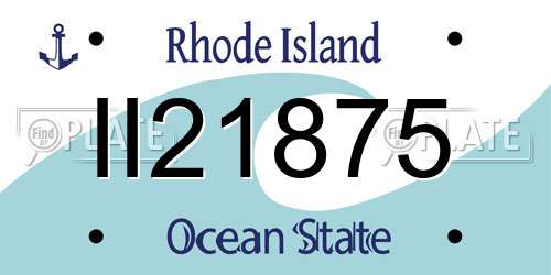 II21875 Rhode Island License Plate