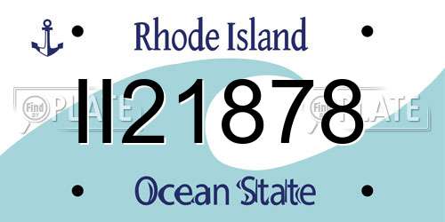 II21878 Rhode Island License Plate