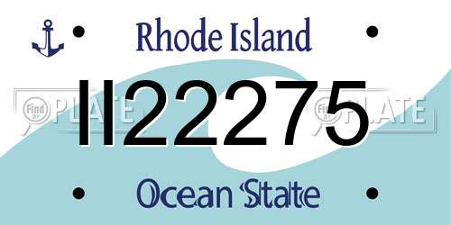 II22275 Rhode Island License Plate