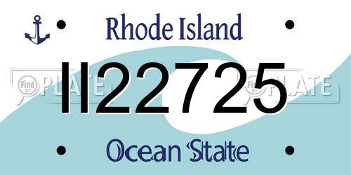 II22725 Rhode Island License Plate