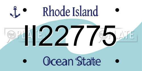 II22775 Rhode Island License Plate
