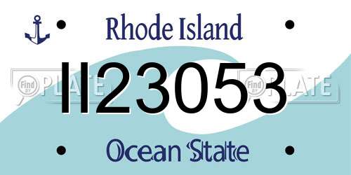 II23053 Rhode Island License Plate