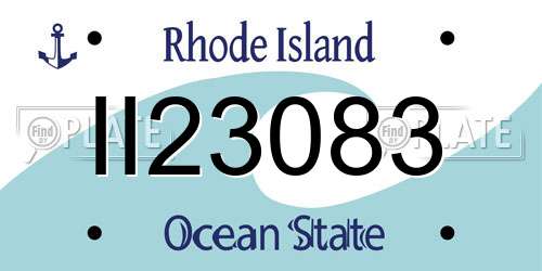 II23083 Rhode Island License Plate