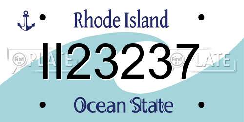 II23237 Rhode Island License Plate