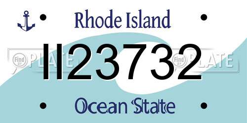 II23732 Rhode Island License Plate