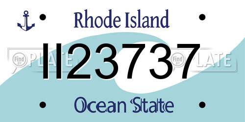 II23737 Rhode Island License Plate