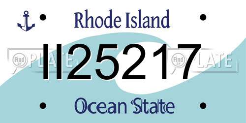II25217 Rhode Island License Plate