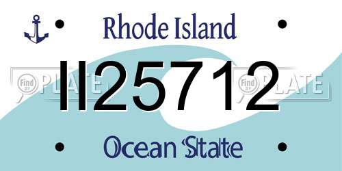 II25712 Rhode Island License Plate
