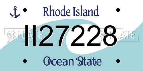 II27228 Rhode Island License Plate
