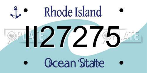 II27275 Rhode Island License Plate