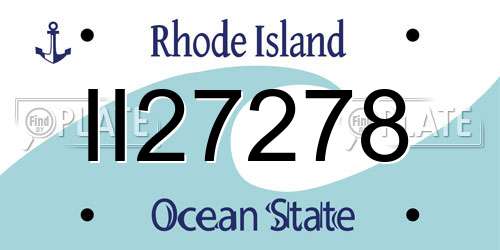 II27278 Rhode Island License Plate