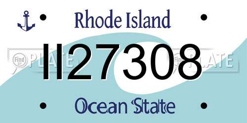 II27308 Rhode Island License Plate