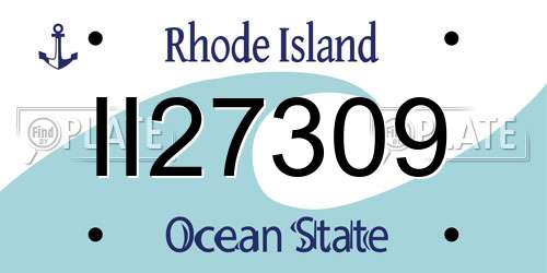 II27309 Rhode Island License Plate