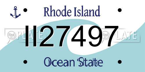 II27497 Rhode Island License Plate