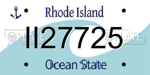II27725 Rhode Island License Plate
