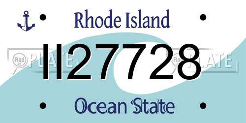 II27728 Rhode Island License Plate