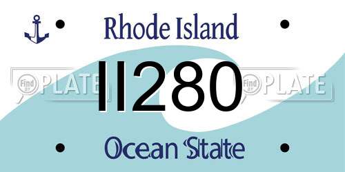 II280 Rhode Island License Plate