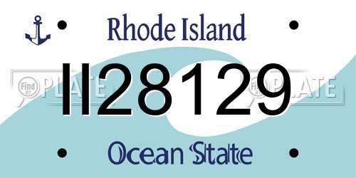 II28129 Rhode Island License Plate