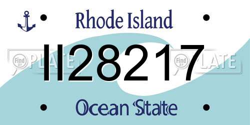 II28217 Rhode Island License Plate