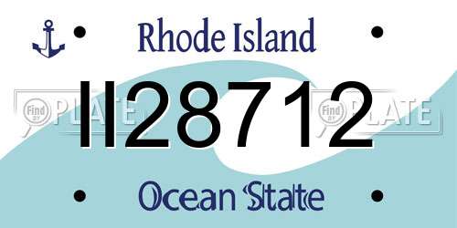 II28712 Rhode Island License Plate