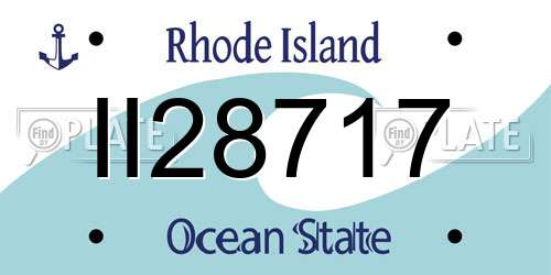 II28717 Rhode Island License Plate