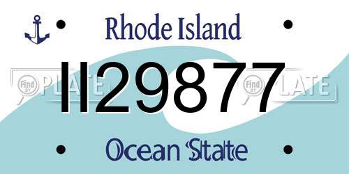 II29877 Rhode Island License Plate