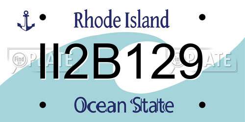 II2B129 Rhode Island License Plate
