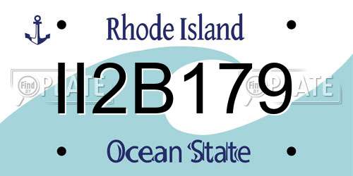 II2B179 Rhode Island License Plate