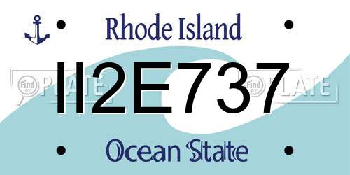 II2E737 Rhode Island License Plate