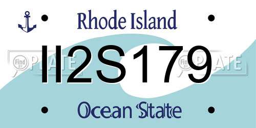 II2S179 Rhode Island License Plate